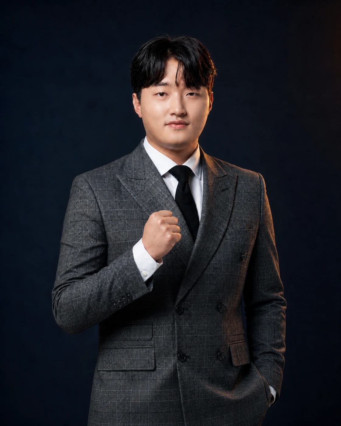 주먹을 쥔 진지한 자세의 EVENT FRIENDS 대표 MC 박태양 프로필